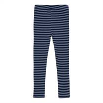 BIRKHOLM Stribede Rib Leggings Indigo Blå & Navy Blå 