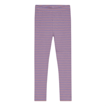 BIRKHOLM Stribede Rib Leggings Pastel Lilla & Skygge Rosa