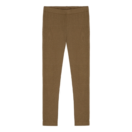 BIRKHOLM Rib Leggings Teak Brun