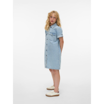 VERO MODA GIRL Denim Kjole Jennie Light Blue Denim
