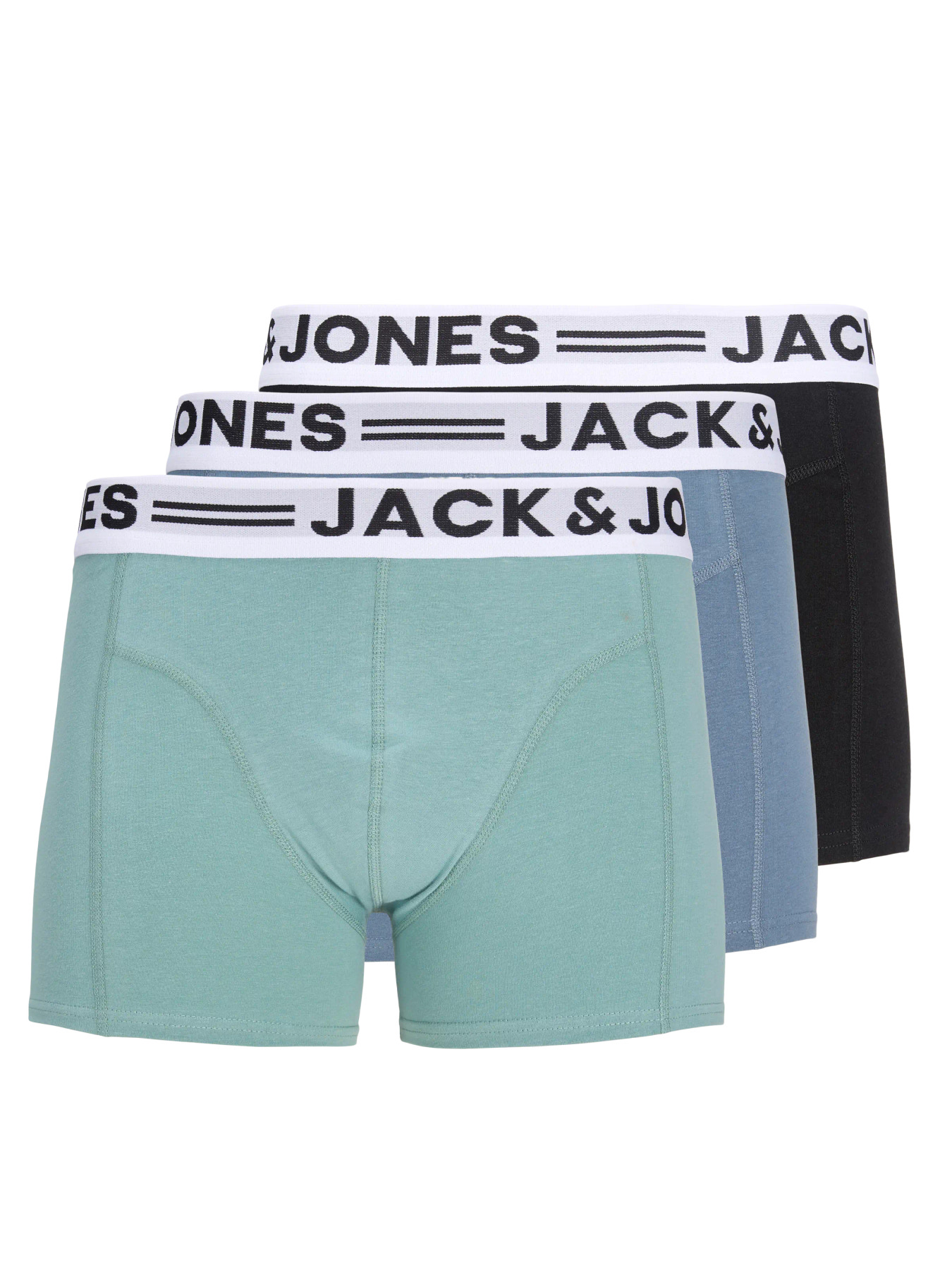 JACK & JONES 3-Pak Boxershorts Sense Mineral Blue