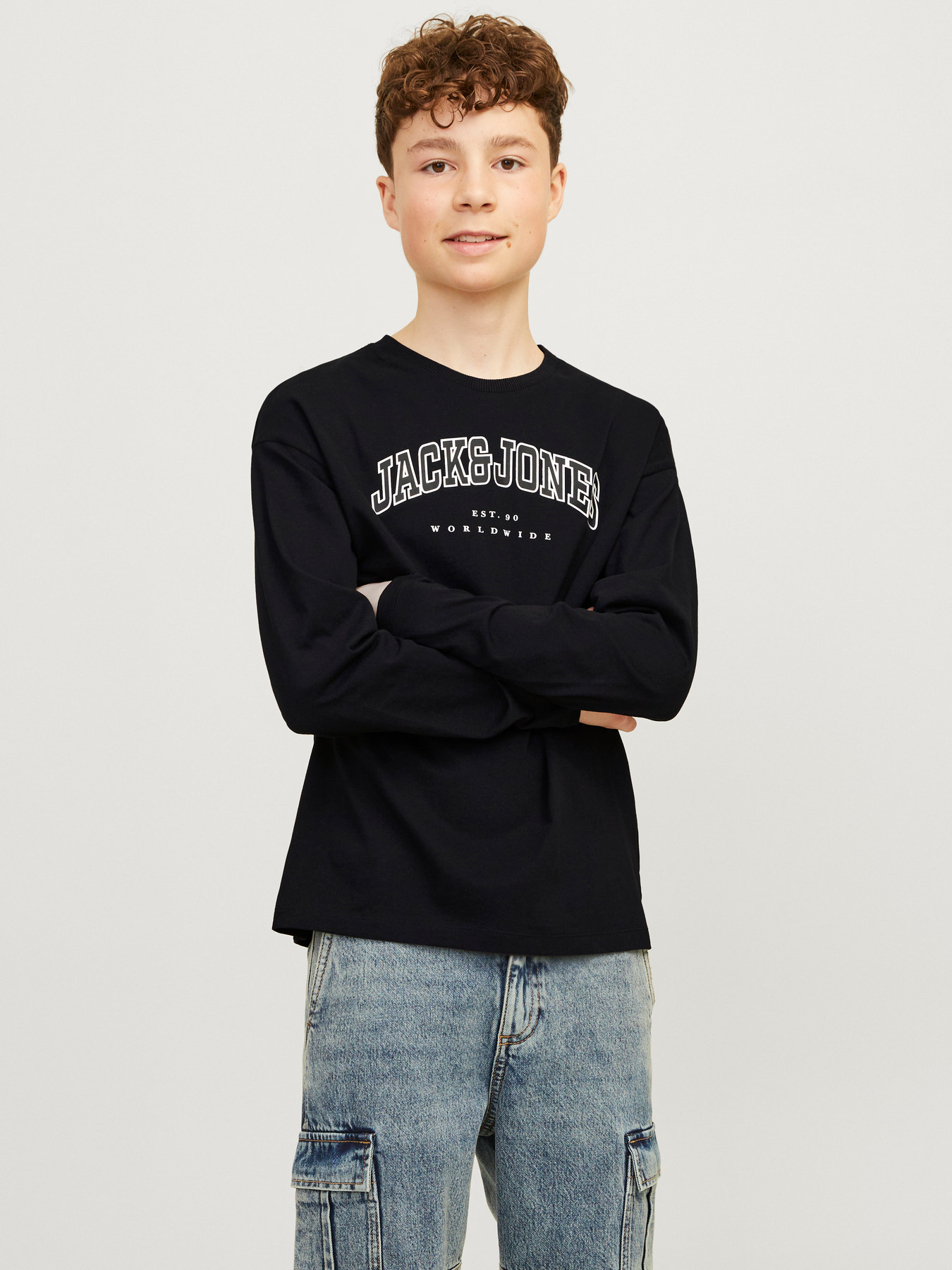 JACK & JONES Langærmet Loose Bluse Ecaleb Black