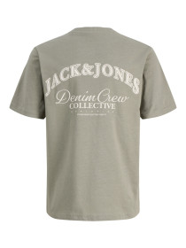 MANGLENDE BRAND Jjebrandes Backp Relaxed Tee Ss Sn Jnr - Vetiver