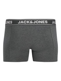 JACK & JONES  3-Pak Bokseshorts Friday Dark Grey Melange