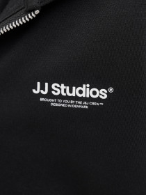 JACK & JONES Zip Hoodie Sweatshirt Black