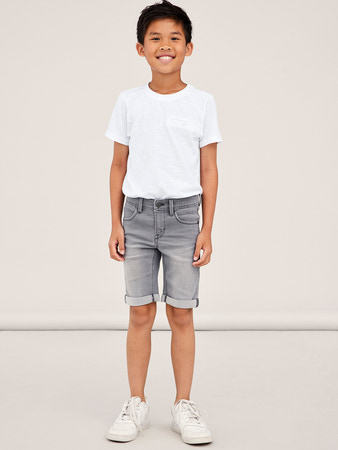 NAME IT Slim Denim Shorts Silas Medium Grey