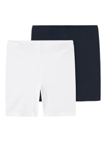 NAME IT 2-Pak Cykelshorts Vivian Dark Sapphire Bright White