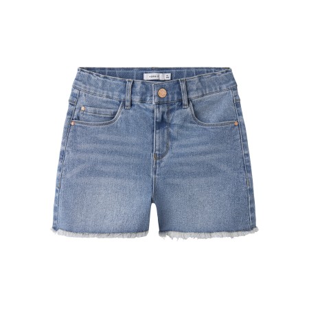 NAME IT Højtaljede Denim Shorts Rose Medium Blue Denim