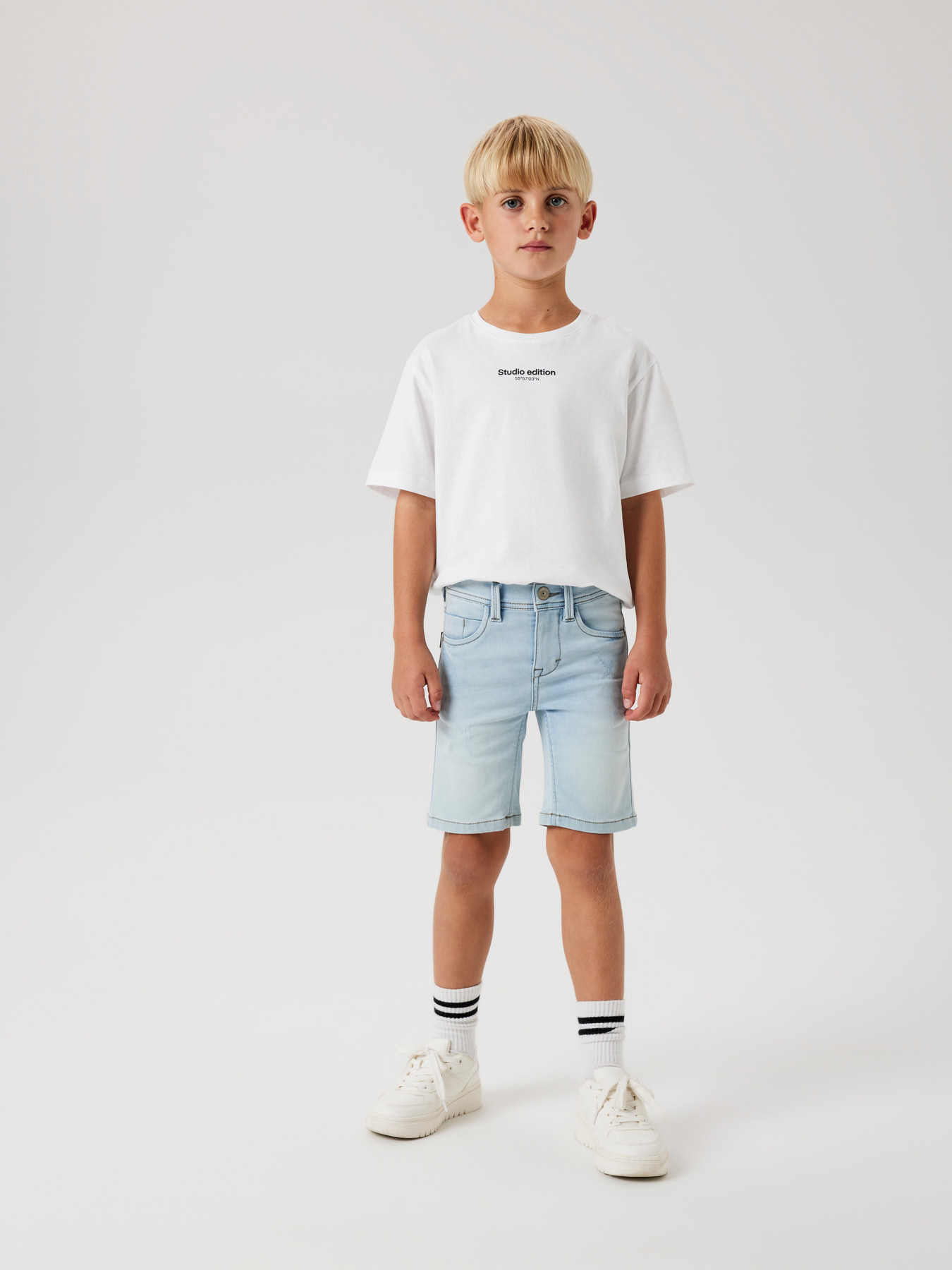 NAME IT Slim Fit Denim Shorts Theo Light Blue
