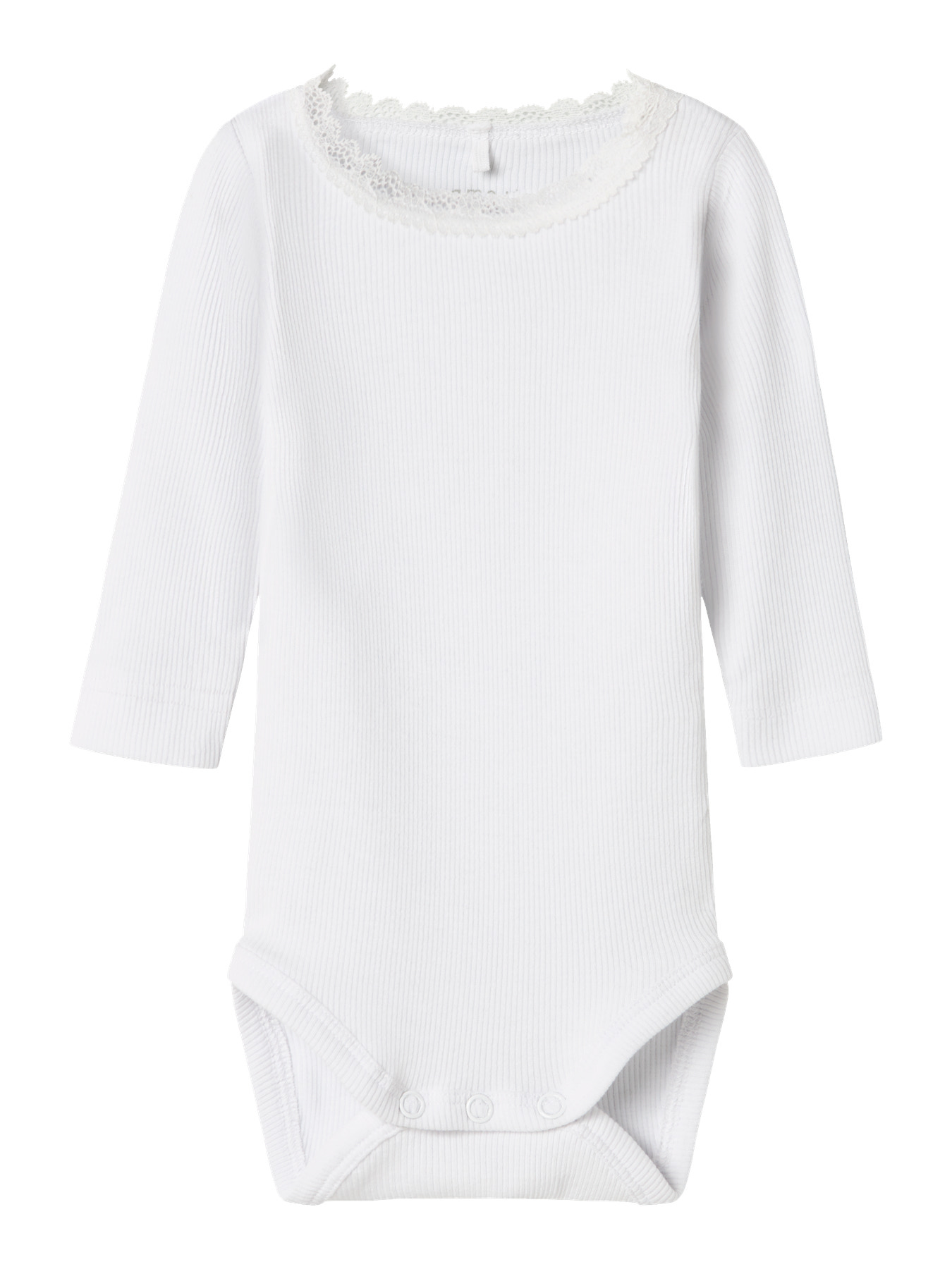 Kab langærmet body - Bright white - 86