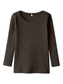 NAME IT Basis Rib Bluse Kab Delicioso Melange