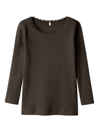 NAME IT Basis Rib Bluse Kab Delicioso Melange