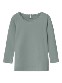 NAME IT Basis Rib Bluse Kab Slate Gray