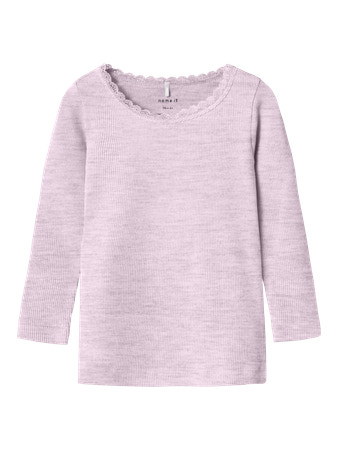NAME IT Basis Rib Bluse Kab Sweet Dreams Melange