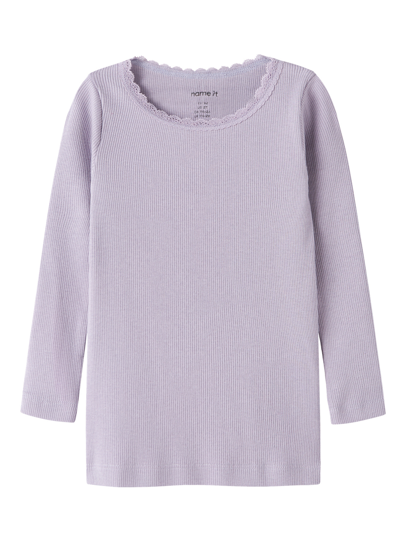 Name It Bluse - Rib - Noos - NmfKab - Lavender Gray