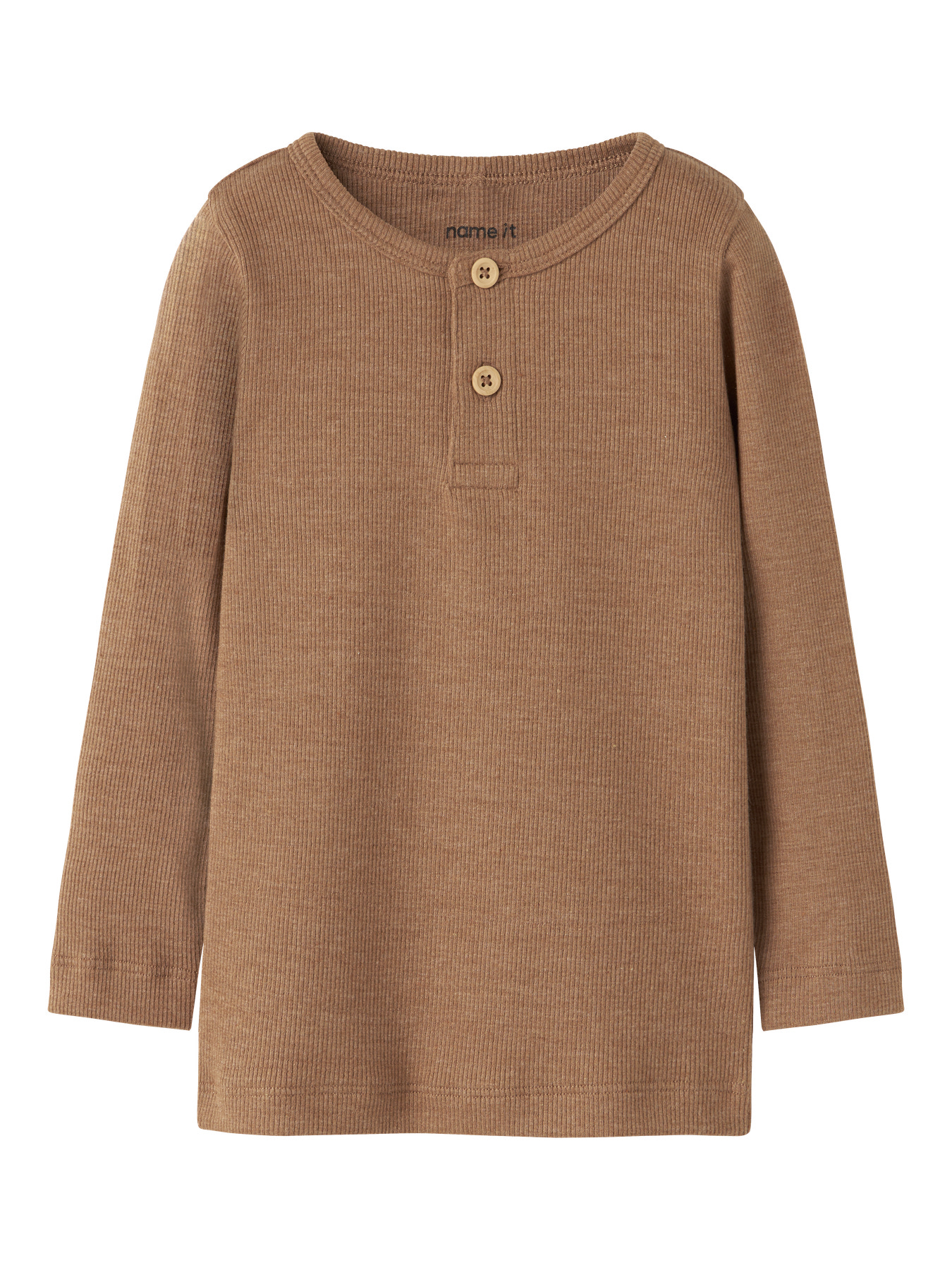 NAME IT Langærmet Blusen Kab Toasted Coconut Melange