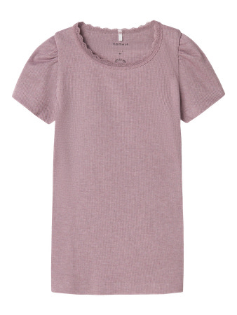 NAME IT Modal T-shirt Kab Elderberry Melange
