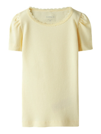 Name It T-shirt - Rib - Noos - NmfKab - Pastel Yellow