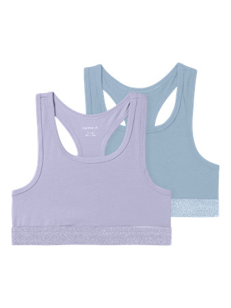 NAME IT 2-pak Korte Toppe Purple Heather