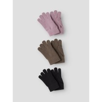 NAME IT Nknmagic Gloves 3p Noos - Keepsake Lilac 3 Pack With Fossil/black