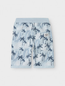 NAME IT Sweat Shorts Vermo Celestial Blue Palms