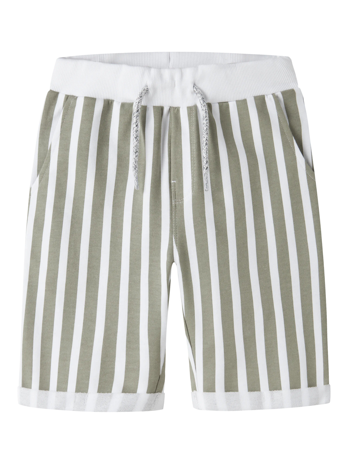 Name It Sweatshorts - NkmVermo - Bright White/Shadow