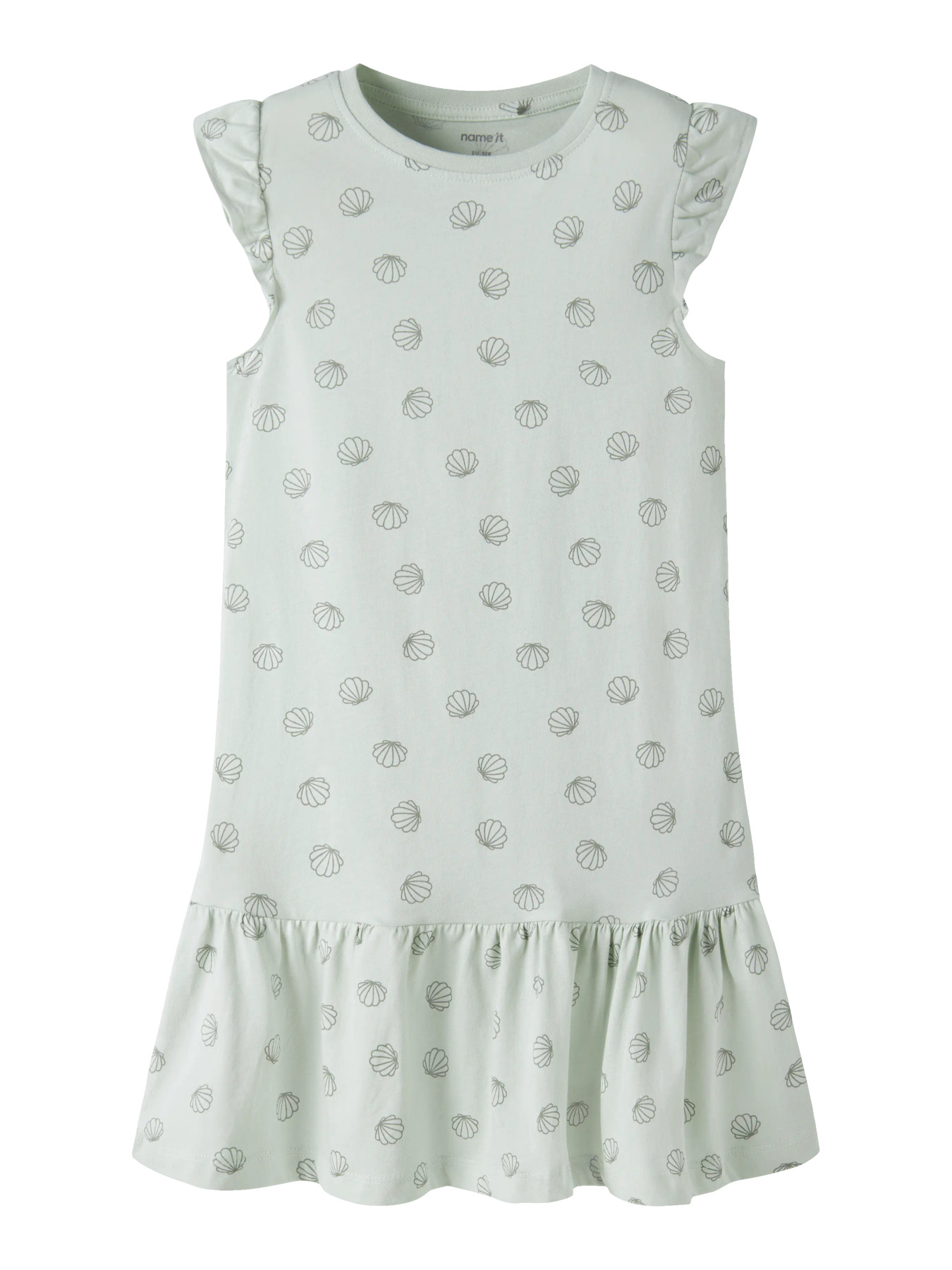 NAME IT Kjole Vida Pale Aqua Sea Shells