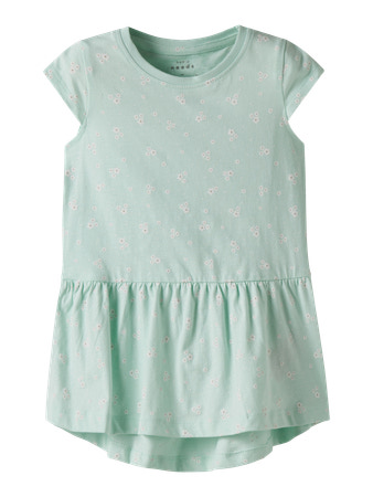 NAME IT Kjole Vigga Honeydew Flower