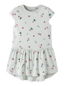 NAME IT Kjole Vigga Pale Aqua Fairy Garden