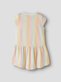 NAME IT Kjole Vigga Bright White Stripe