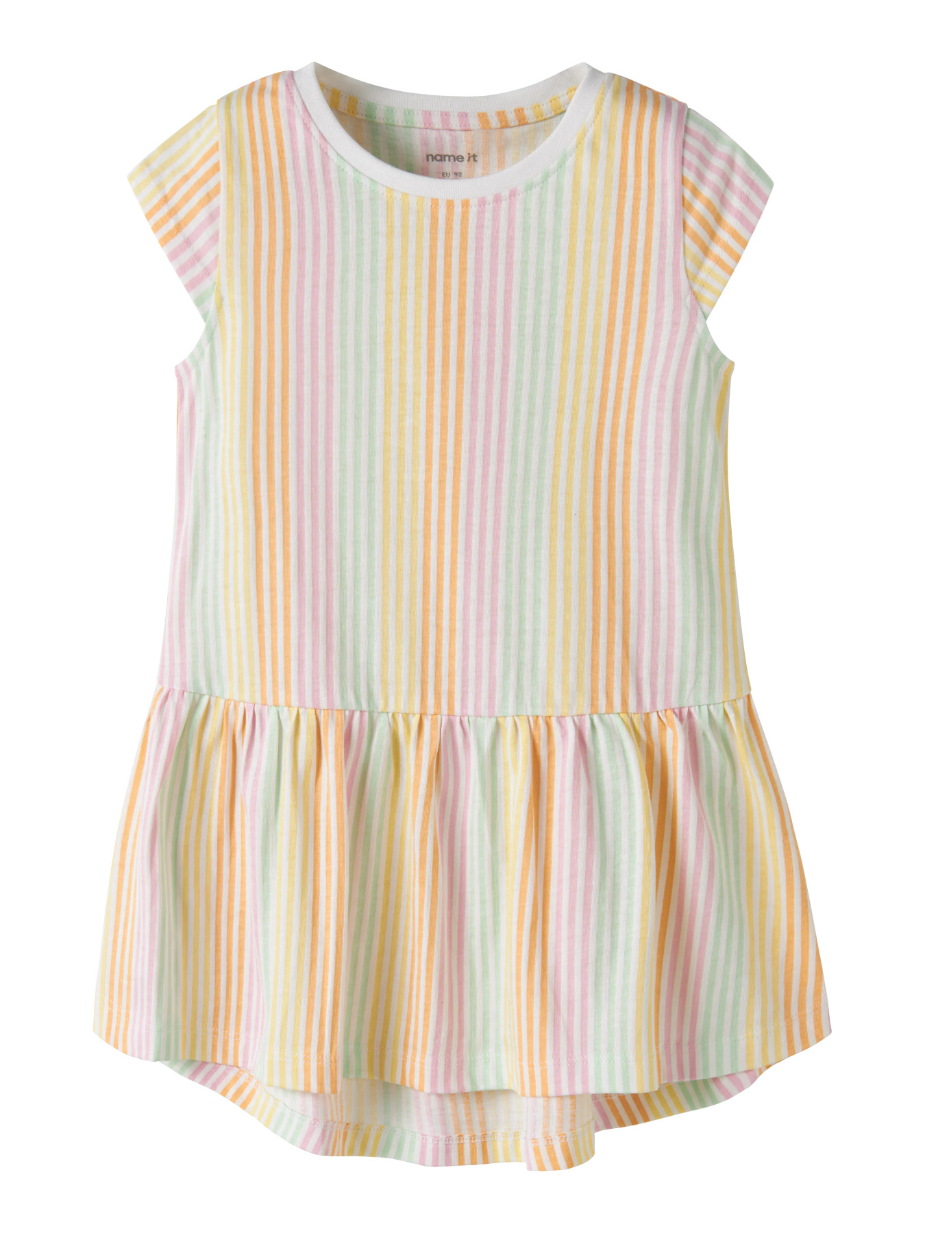 Name It Kjole - NmfVigga - Bright White/Cool Stripe