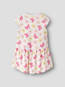 NAME IT Kjole Vigga Bright White Butterfly