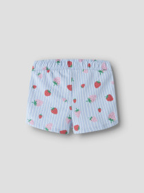 NAME IT Shorts Vigga Chambray Blue Striped Strawberry