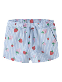 NAME IT Shorts Vigga Chambray Blue Striped Strawberry