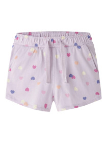NAME IT Shorts Vigga Lavender Fog Hearts