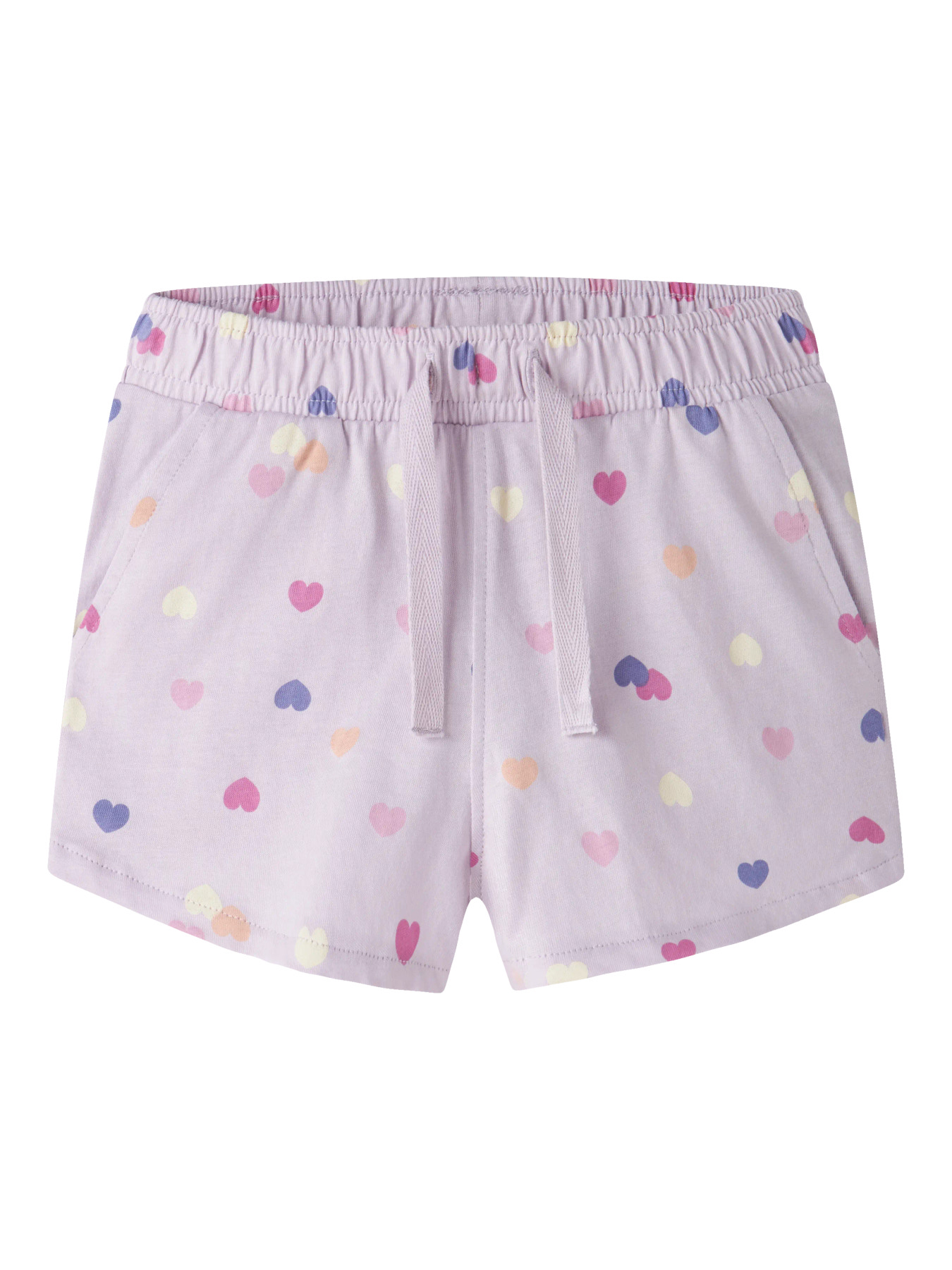 Name It Shorts - Noos - NmfVigga - Lavender Fog/Colorful Hearts