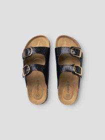 NAME IT Sandal Flora Black Glitter