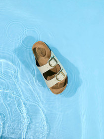 NAME IT Sandal Flora Cloud Dancer Glitter