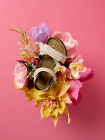 NAME IT Sandal Fiona Cloud Dancer Glitter