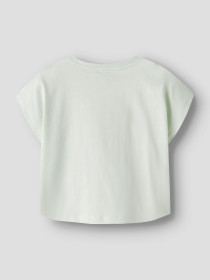 NAME IT T-shirt Vilma Pale Aqua Good Vibes
