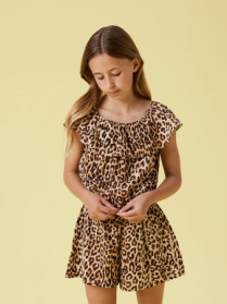 NAME IT Playsuit Vinaya Black Leopard 