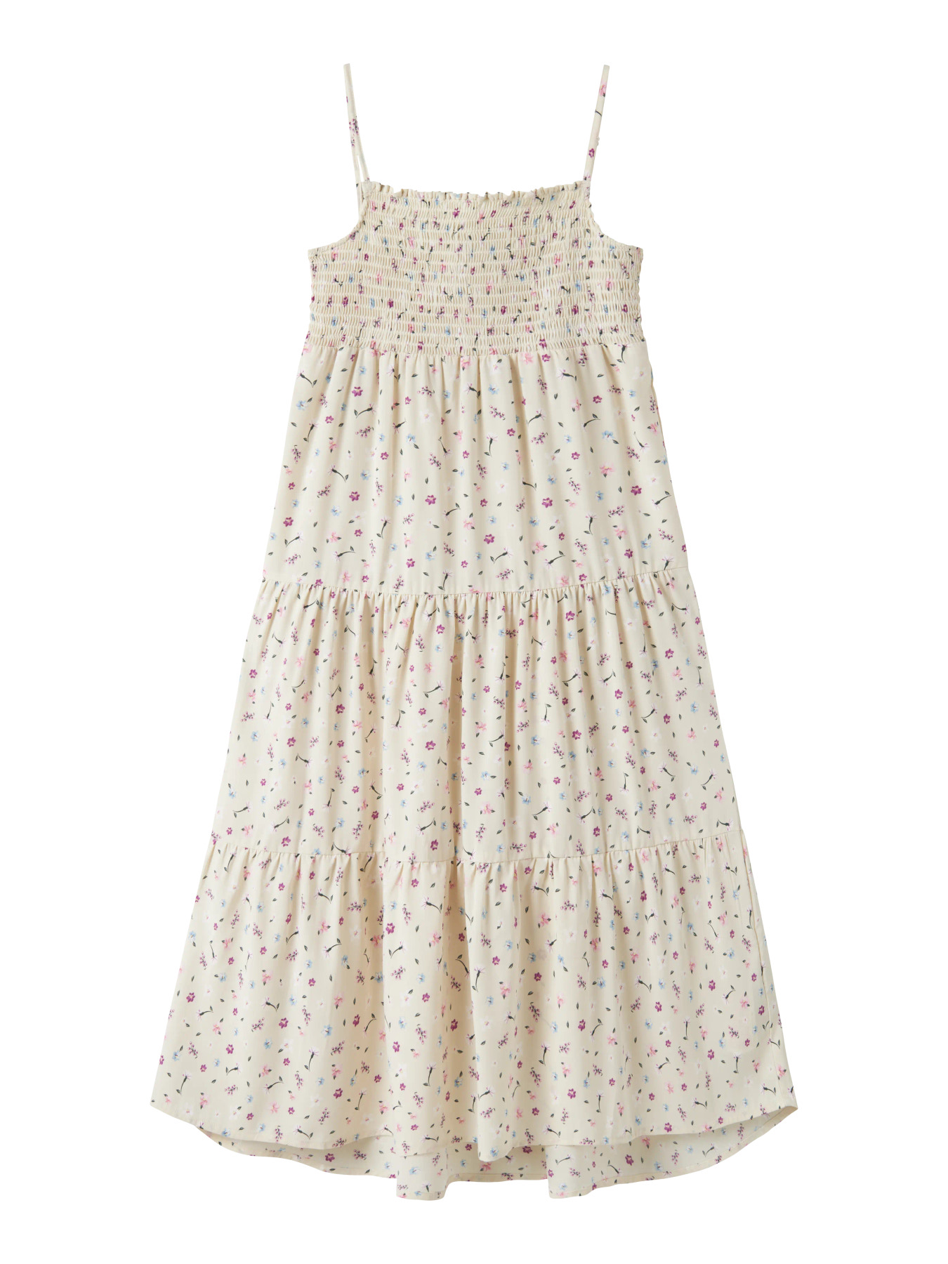 Name It Kjole - NkfVinaya - Almond Milk/Cute Flowers