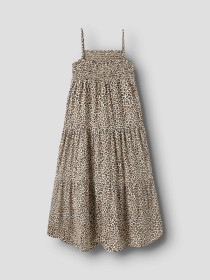 NAME IT Strop Kjole Vinaya Turtledove Leopard