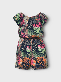 NAME IT Kortærmet Playsuit Vinaya Fresh Tropical