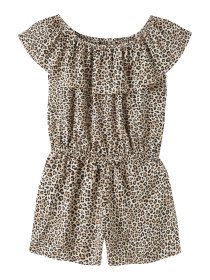 NAME IT Playsuit Vinaya Turtledove Leopard