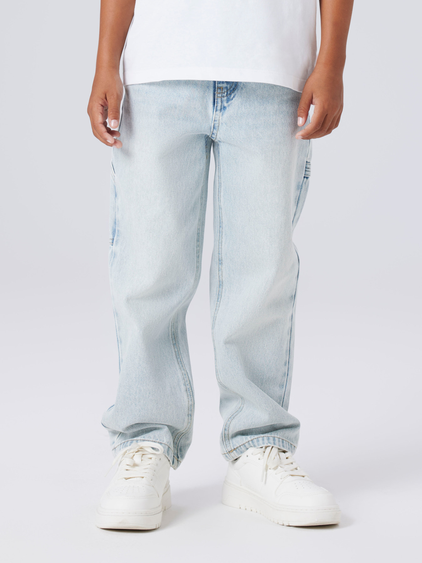 NAME IT Jeans Ryan Carp Straight Light Blue Denim billede