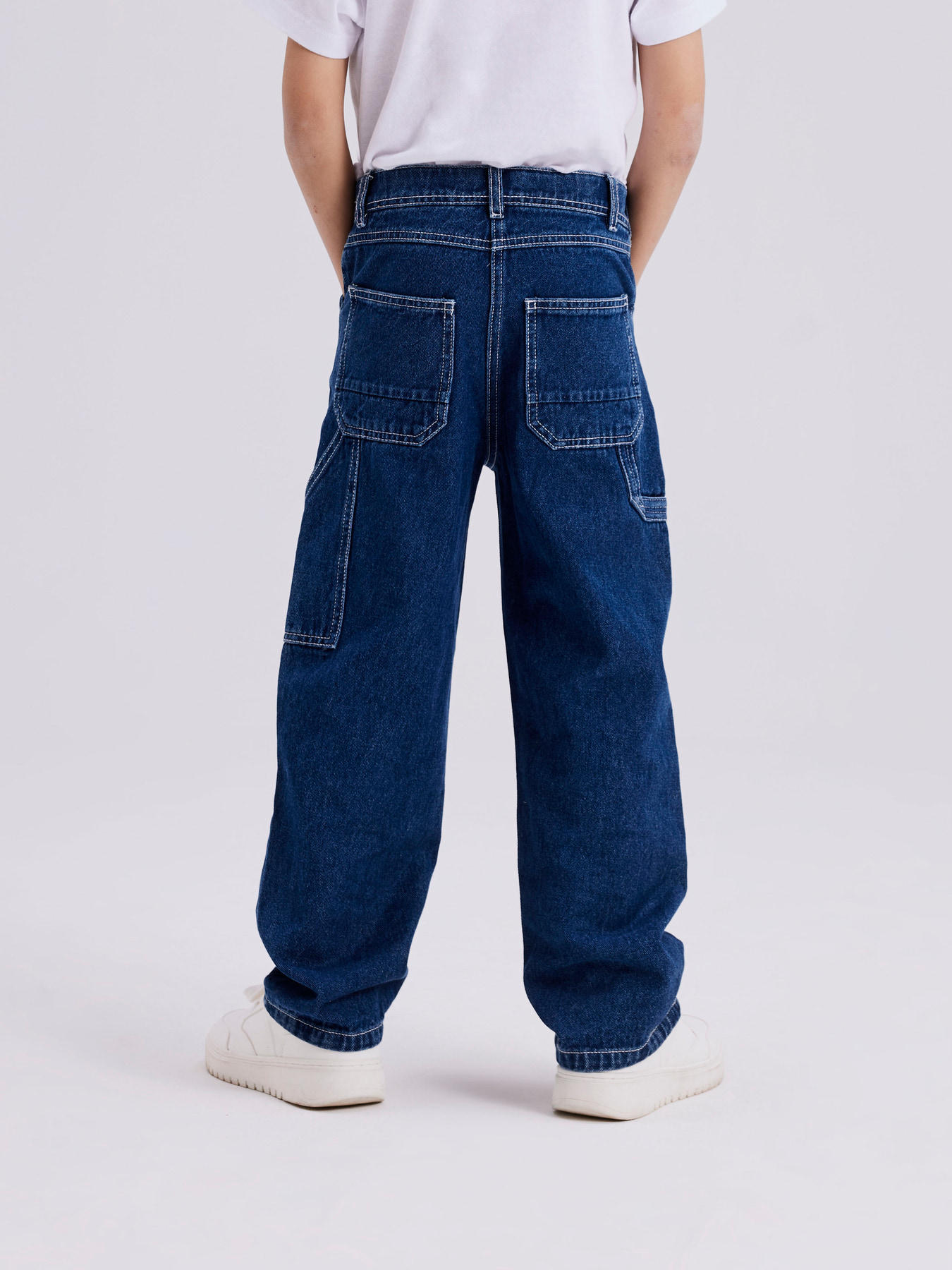 NAME IT Straight Carpenter Jeans Ryan Dark Blue Denim billede