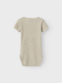 NAME IT Kortærmet Body Kab Peyote Melange