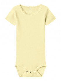 NAME IT Modal Body Kortærmet Kab Pastel Yellow