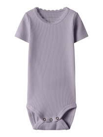 NAME IT Kortærmet Body Kab Lavender Gray